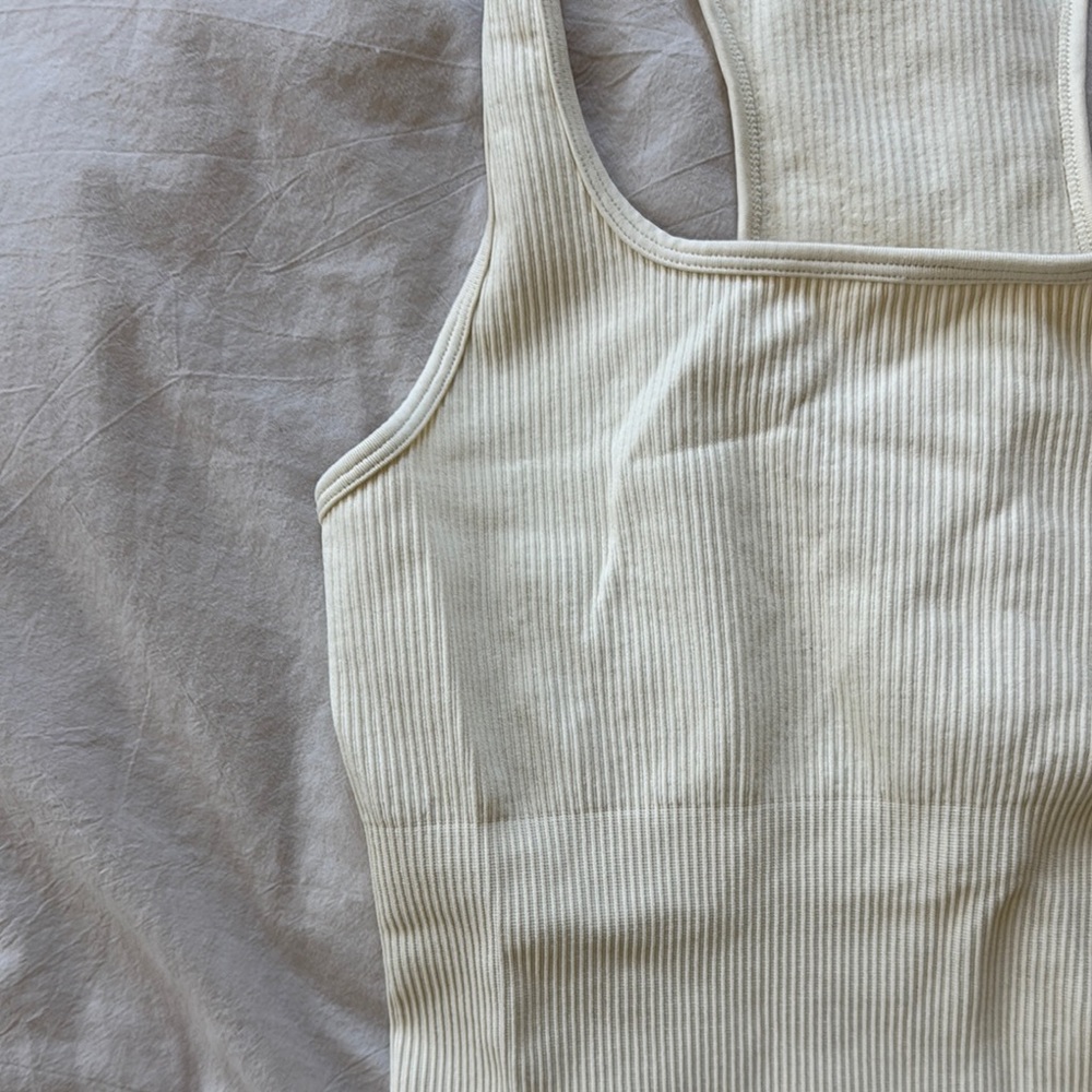 Cream Ribbed Bodysuit - Picture 5 of 8